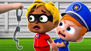 Police Officer Song Baby Police Chase Thief  Five Little Thieves More Nursery Rhymes amp Kids Songs [upl. by Ecneret]