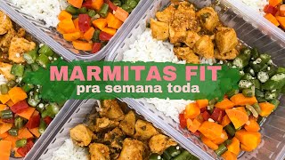 MARMITAS FIT PRA SEMANA TODA  Frango com quiabo sem baba [upl. by Eemak319]