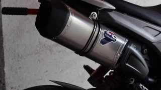 Ducati Hypermotard 821  Complete  Full Termignoni Exhaust [upl. by Mylan]