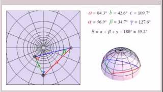 Spherical Trigonometry on a Gnomonic Projection [upl. by Airahcaz]