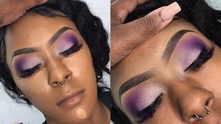 All Purple Glam  Client Makeup Tutorial [upl. by Mcclish391]