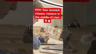 POV Your stomach chooses violence in the middle of class 🤦‍♂️💨 classroomchronicles viralvideo [upl. by Anerol]