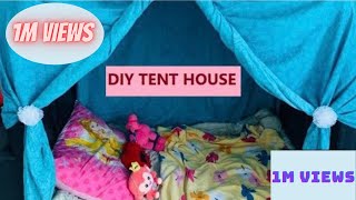 How to make a Tent House for kids with no cost  DIY Tent House with zero cost or budget [upl. by Ettezzus]