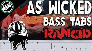 Rancid  As Wicked  Bass Cover With Tabs in the Video [upl. by Karas]