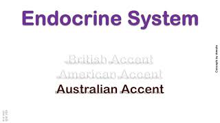 Endocrine System How to Pronounce Endocrine System in Australian British American Accent [upl. by Merell]