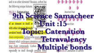 Features of Carbon Catenation Tetravalency Multiple bonds  9th science samacheer  Unit15  CVG [upl. by Folsom]