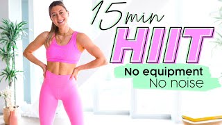 15 MIN HOME HIIT WORKOUT  No Equipment No Noise No Impact [upl. by Arriaet]