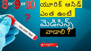 When to start uric acid treatment in Telugu  Gout Treatment guidelines [upl. by Ellinnet]