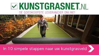 Hoe moet je kunstgras aanleggen Uitleg in 10 simpele stappen  door Kunstgrasnetnl [upl. by Fredette547]