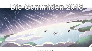 Geminiden 2018  Geminid Meteor Shower Google Doodle [upl. by Nnek991]