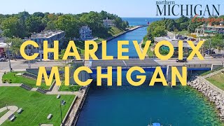 Northern Michigan Escapes Drone Tour of Charlevoix [upl. by Lanna]