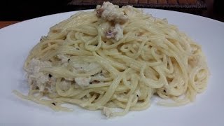 Angle Hair Pasta with Crab and a white Chedder Cheese Sauce [upl. by Nowahs]