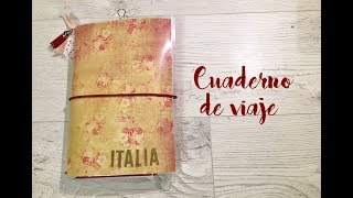 Cuaderno de viaje tipo midori Handmade travel journal [upl. by Eibur54]