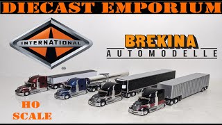 187 HO Scale Brekina 2010 International LoneStar Trucks [upl. by Annala]