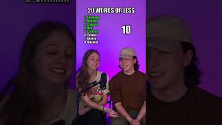 SHE OVERTHOUGHT IT 20 Words or Less Word Association Game Challenge [upl. by Greyso]