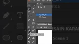 TUTORIAL MENGGAMBAR KARAKTER ADOBE ANIMATE PART 04 [upl. by Adnawyt]