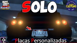 SOLO  PLACAS Personalizadas en GTAV Online  PC PS4 PS5 amp XBOX  ASBLACK [upl. by Ana]