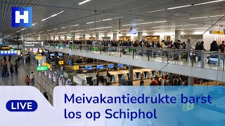 TERUGKIJKEN🔴 Meivakantiedrukte barst los op Schiphol [upl. by Allison]