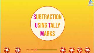 SUBTRACTIONSUBTRACTION USING TALLY MARKS [upl. by Kcirderfla]