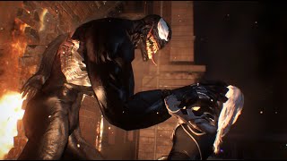 Black Cat Runs from Venom Marvels SpiderMan Outfit Mod  Resident Evil 3 Remake [upl. by Ilyah]