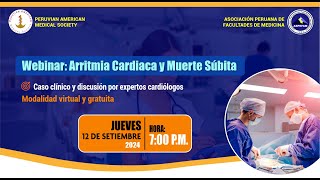 ✅ Webinar Arritmias Cardiacas y Muerte Súbita 12092024 [upl. by Llenrag167]