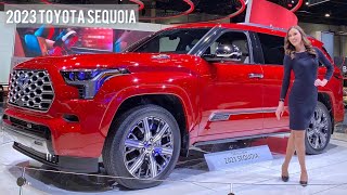 AllNew 2023 Toyota Sequoia Detailed WalkAround On This FullSize SUV See The New Cargo Shelf [upl. by Nahum]