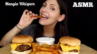 ASMR  EATING CHEESEBURGERS  FRIES MUKBANG WHISPER  MANGIA WHISPERS 먹방 [upl. by Leissam]