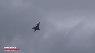 Gripen Air Display at Farnborough International Airshow 2016 [upl. by Essy]