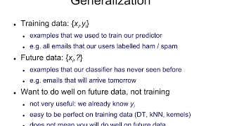 IAML81 Generalization in machine learning [upl. by Annairb385]