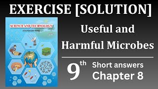 Exercise  9th Science  chapter 8  Useful and Harmful Microbes  Solutions [upl. by Etnasa424]