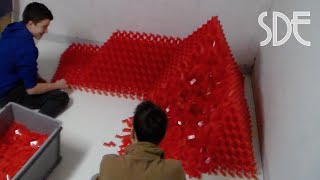 HUGE 3D Domino Pyramid Fail [upl. by Bromley]