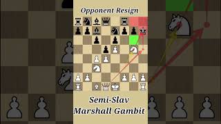 SemiSlav Marshall Gambit 👍💯👍chess chessshorts [upl. by Acinna]