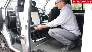 Kiravans  Fitting a VW T4 Double Passenger Swivel [upl. by Notslar]