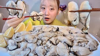 ASMR 大量の生牡蠣を食べる Raw Oysters【日本語字幕】【咀嚼音 Mukbang Eating Sounds】 [upl. by Nidnarb976]