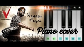 Manasu Maree Piano Cover  V Movie  Mobile Piano Tutorial  Nani  Amit Trivedi [upl. by Nally258]