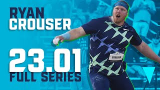 Ryan Crouser 2301 REAL WORLD RECORD  Shot Put FULL Series [upl. by Ellison]