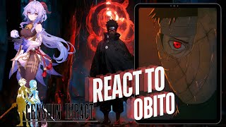 Genshin impact react to Aether as obito uchiha  naruto shippuden  Gacha life 2  Sasuke [upl. by Khai213]