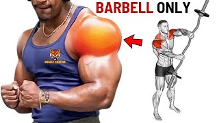 14 BEST SHOULDERS WORKOUT WITH BARBELL ONLY AT HOME OR AT GYM [upl. by Mclaurin]