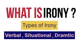 What is irony in literature [upl. by Aloise]