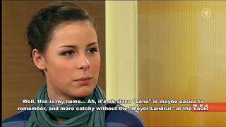 Lena MeyerLandrut  2010 ARD Morning Show interview english subs [upl. by Nnoj167]