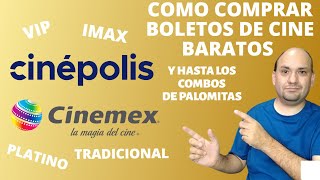 COMO COMPRAR BOLETOS DE CINE BARATOS EN CINEPOLIS O CINEMEX Y HASTA LOS COMBOS DE PALOMITAS 🍿 [upl. by Nylanaj653]