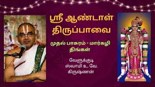 ஸ்ரீ ஆண்டாள் திருப்பாவை உபன்யாசம்  முதல் பாசுரம் மார்கழி திங்கள்  Part 2 Swamy Velukkudi Krishnan [upl. by Brothers15]