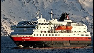 Besuchen Sie mit uns das Postschiff „MS Polarlys“ im Hafen von Honningsvag  Hurtigruten Schiffe [upl. by Alejna]