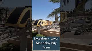 Las Vegas ExcaliburLuxorMandalay Bay Tram Arriving Luxor [upl. by Gusty]