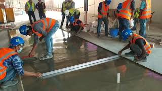 Concrete Floor Levelling by Fosroc Conbextra GP2 and Nitobond EP [upl. by Hart]