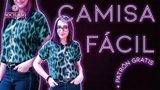 TUTORIAL DIY CAMISA FÁCIL  PATRÓN GRATIS [upl. by Waylan924]