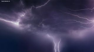 Heavy Thunderstorm Sounds  Relaxing Rain Thunder amp Lightning Ambience for Sleep  HD Nature Video [upl. by Acebber]