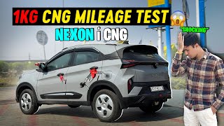 New Nexon iCNG 1KG Mileage test 😱  Tata Nexon CNG Mileage test 🥵  Shocking [upl. by Enimzzaj271]