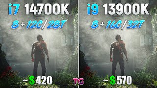 Core i9 13900K vs Core i7 14700K  Test in 8 Games [upl. by Rothwell246]