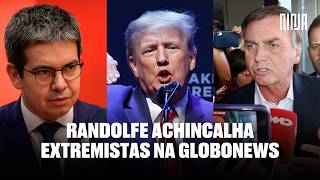 🔥Randolfe achincalha extremistas na GloboNews🔥Peitou onda fascista de Trump e dá aula de civilidade🔥 [upl. by Fraser]